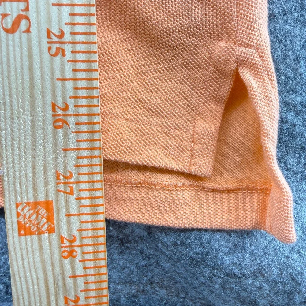 Polo Ralph Lauren Polo Shirt Boys L 14-16 Orange Polo Bear Fishing Embroidery